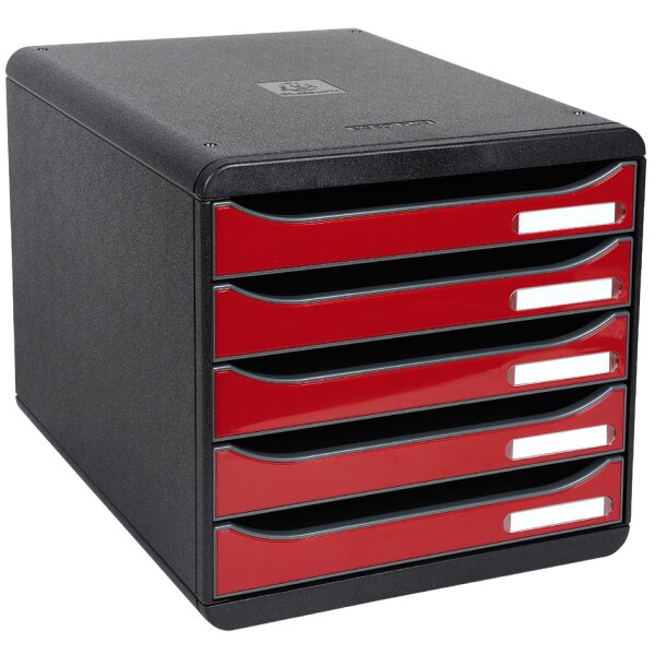 EXACOMPTA Schubladenbox BIG-BOX PLUS, 5 Schübe, schwarz