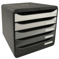 EXACOMPTA Schubladenbox BIG-BOX PLUS, 5 Schübe, schwarz