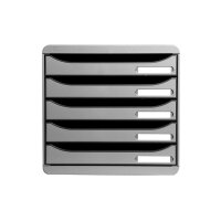 EXACOMPTA Schubladenbox grau 309740D 5 Fächer