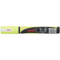 uni-ball Marqueur craie Chalk marker PWE5M, jaune fluo
