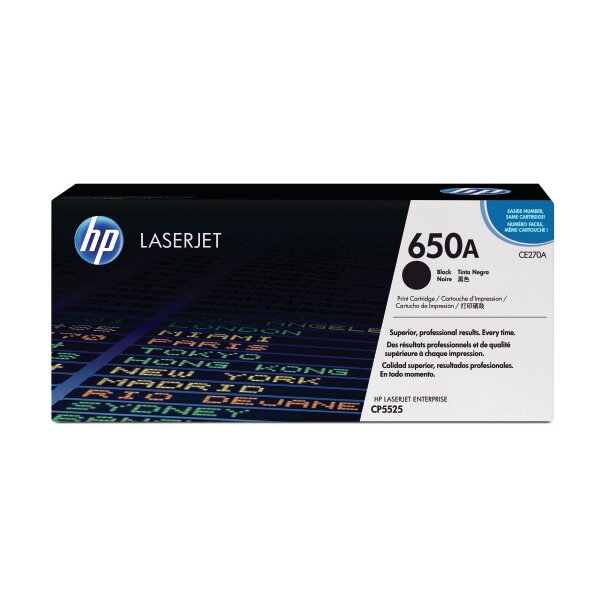 HP Toner-Modul 650A schwarz CE270A Color LJ CP5520 13500 Seiten