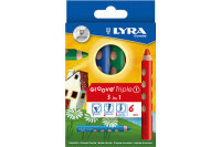 LYRA Crayon de couleur Groove 3831060 6 couleurs