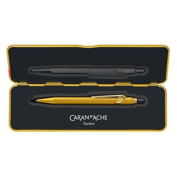 CARAN DACHE Stylo à bille 849 GoldBar 849.999 or, avec boite métal