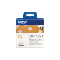 PTOUCH Etiketten quadratisch 23mm DK-11221 QL-500 weiss...