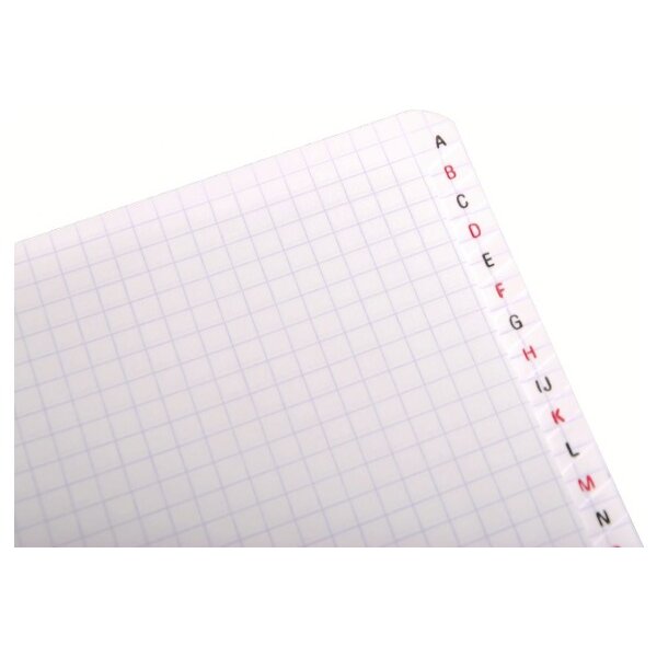 CLAIREFONTAINE Spiralheft ass. 11x17cm 68699 5mm, A-Z 50 Blatt