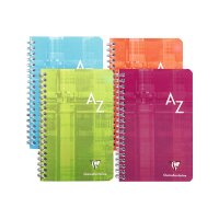 CLAIREFONTAINE Carnet spirale ass. 11x17cm 68699 5mm, A-Z...