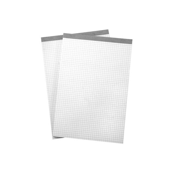 B&Uuml;ROLINE Bloc bureau blanc A7 572004 quadrill&eacute;,4mm,65g 60flls./4pc.