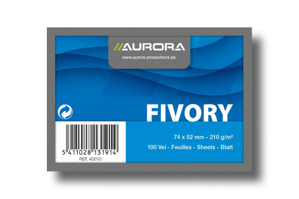 AURORA Cartes-fiches blanco A8 40010 blanc 100 pcs.