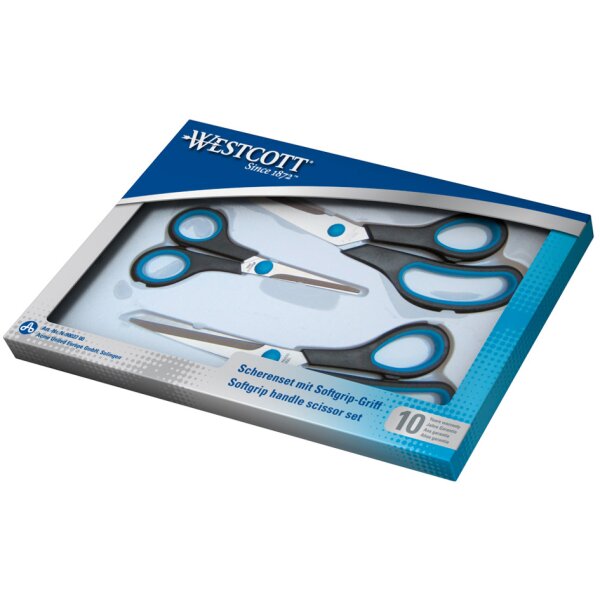 WESTCOTT Schere Easy Grip, 3er-Set, Länge: 130+210+250 mm