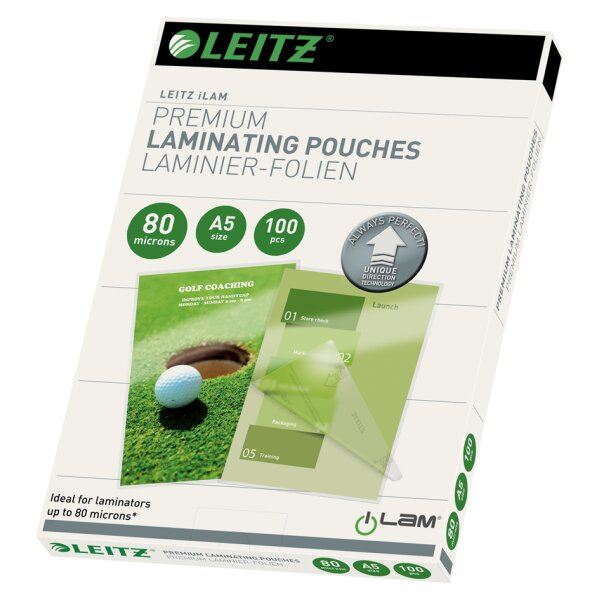 LEITZ Laminierfolientasche iLAM, DIN A5, glänzend, 160 mic