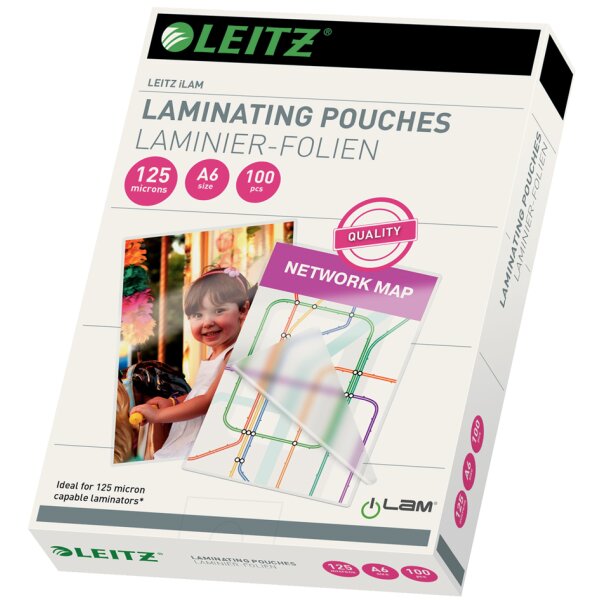 LEITZ Laminierfolientasche, DIN A5, glänzend, 250 mic