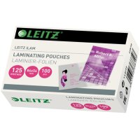 LEITZ Laminiertasche 54x86mm 33810 glanz, 125my 100 Stk