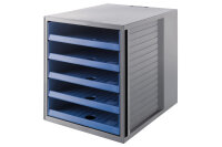 HAN Schubladenbox KARMA A4 C4 14018-16 blau, 5 Schubladen
