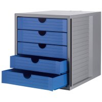 HAN Module de classement SYSTEM BOX KARMA, 5 tiroirs, gris