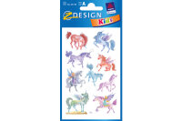 Z-DESIGN Sticker Kids 53148 Einhorn 2 Stück