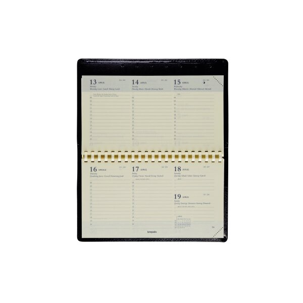 BREPOLS Agenda Omnipl. Ku.Palermo 2027 0.738.3302 1S/2P noir 16x8.9cm