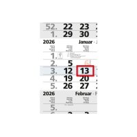 BÜHNER Calendrier de 4 mois 2026 M4MF-R-BLOCK ML...