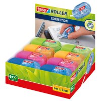 tesa ecoLogo Mini roller de correction jetable, 5 mm x 6 m