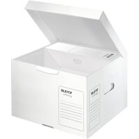 LEITZ Archiv-Klappdeckelbox Infinity, säurefrei, weiss