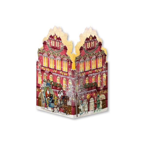 COPPENRATH Adventskalender 16.5x11.5cm 71022 Nostalgische Weihnachtshäuser