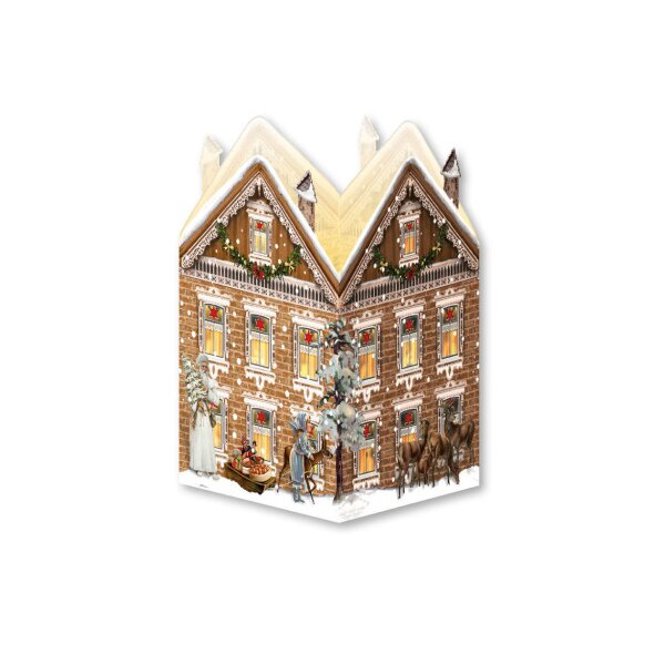 COPPENRATH Adventskalender 16.5x11.5cm 71022 Nostalgische Weihnachtshäuser
