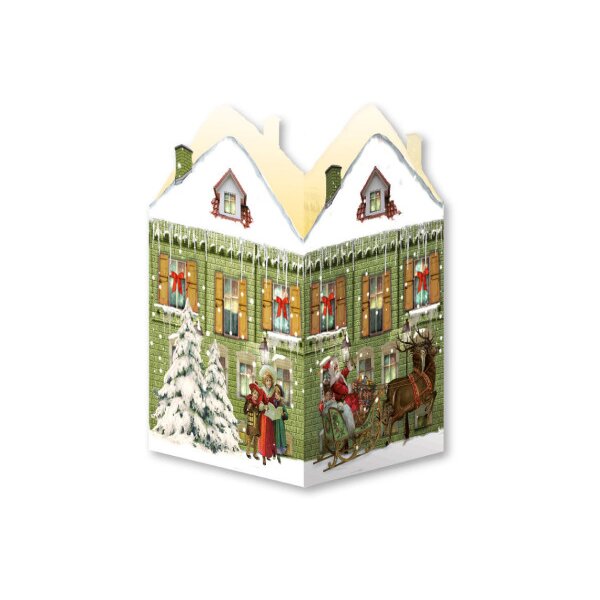COPPENRATH Adventskalender 16.5x11.5cm 71022 Nostalgische Weihnachtsh&auml;user