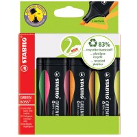 STABILO Surligneur GREEN BOSS, étui en carton de 4