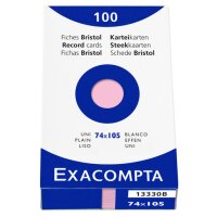 EXACOMPTA Karteikarten, DIN A7, blanko, weiss