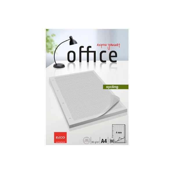 ELCO Bloc carnet &agrave; anneaux A4 74415.27 quadrill&eacute; 80 feuilles