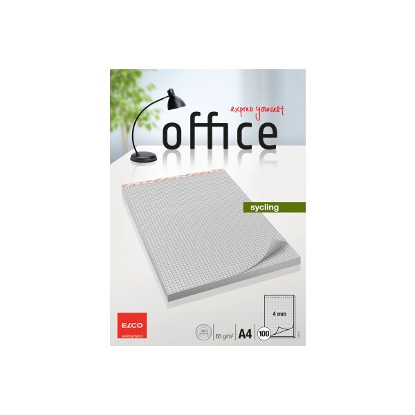 ELCO Bloc notes Office A4 74404.27 quadrillé, 65g 100 feuilles