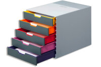 DURABLE Schubladenbox Varicolor 5 -C4 760527 farbige...