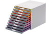 DURABLE Schubladenbox Varicolor 10 -C4 7610 27 farbige Griffe, 10 Schubladen