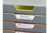 DURABLE Set tiroirs Varicolor 10 -C4 7610/27 poignées en coleurs,10 tiroirs