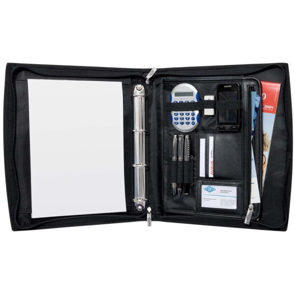 WEDO Orgamappe Elegance, DIN A4, Kunstleder Nylon, schwarz