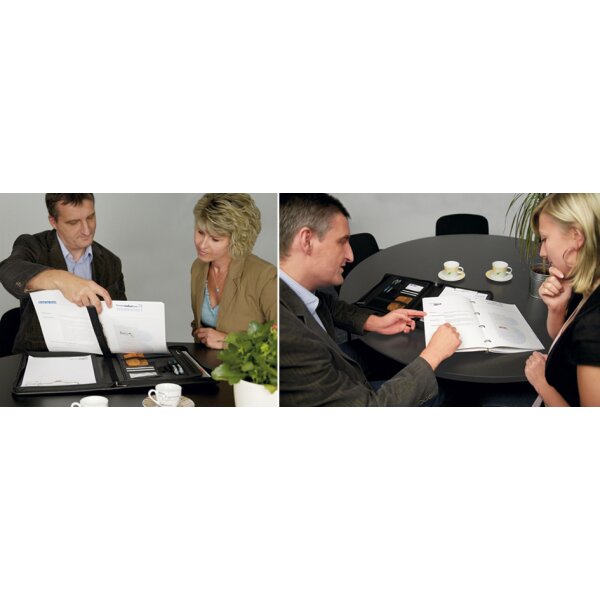 WEDO Konferenzmappe Elegance, A4, Kunstleder Nylon, schwarz