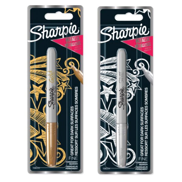 Sharpie Marqueur permanent métallisé, en blister, argent