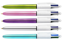 BIC Kugelschreiber Shine 1mm 902128 4-farbig, 20 Stück