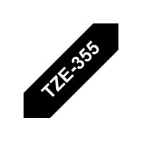 PTOUCH Ruban, laminé blanc/noir TZe-355 PT-2450DX...
