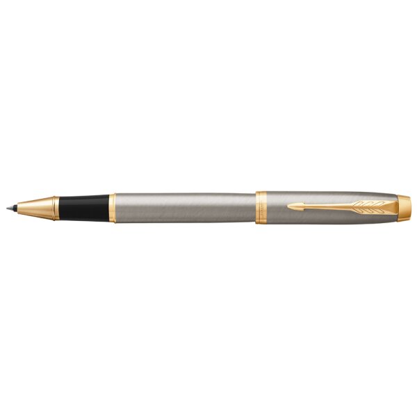 PARKER Stylo roller IM M&eacute;tal Bross&eacute; G.T.
