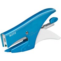 LEITZ Pince agrafeuse WOW, bleu métallisé