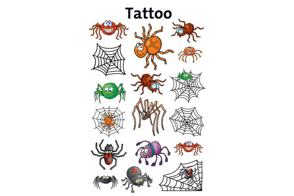 Z-DESIGN Sticker Tattoo 56693 Spinnen 1 Bogen