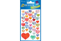 Z-DESIGN Sticker Creative 55811 Herze 2 Stück