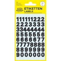AVERY Zweckform Stickers de chiffres, chiffres 0-9, noir