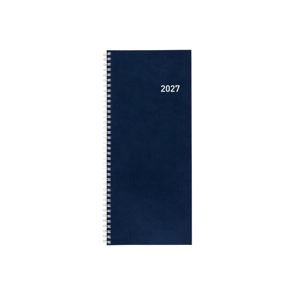 BIELLA Agenda Twist Wire-O 2027 803336050027U 1S/2P bleu ML 13.5x31.5cm