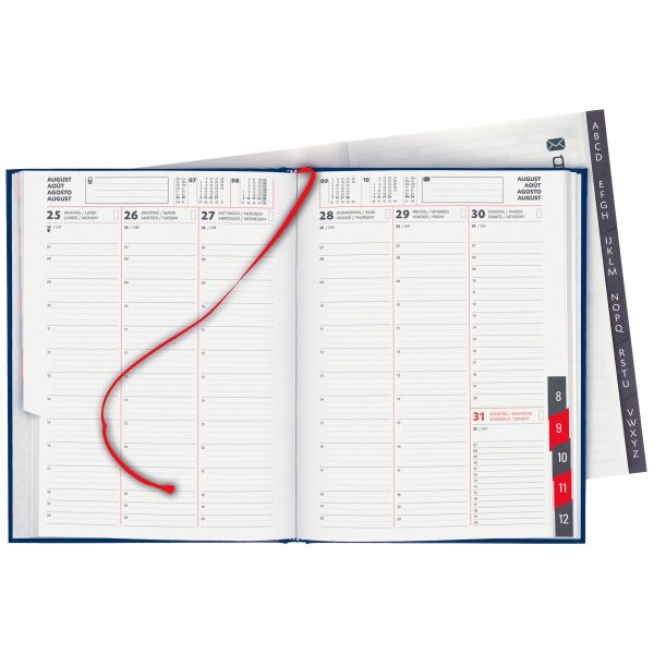 BIELLA Gesch&auml;ftsagenda Orario 2027 809301050027U 1W/2S blau ML 17.8x23.5cm