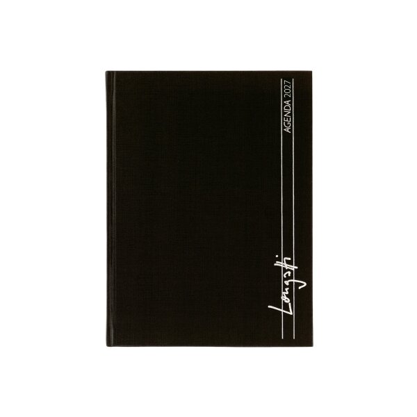 BIELLA Geschäftsagenda Longatti 2027 812720020027U 1W/2S schwarz ML 15x20cm
