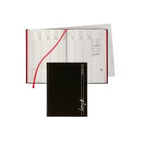 BIELLA Geschäftsagenda Longatti 2027 812720020027U 1W/2S schwarz ML 15x20cm