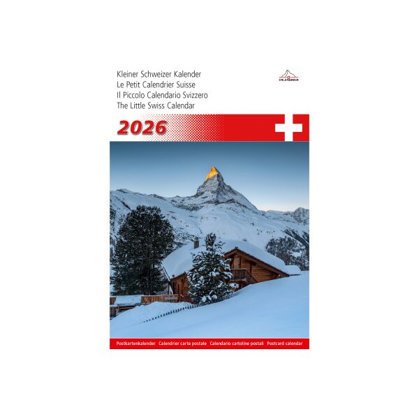 CALENDARIA Bildkalender 2026 9783036205366 Schweiz klein ML 14.8x22cm