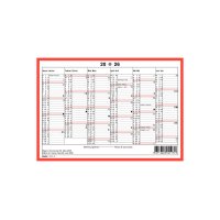 SIMPLEX Wandkalender 2026 4032140.26 6M/1S rot/weiss...