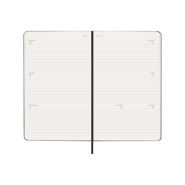 MOLESKINE Wochenkalender 26/27 DHB18WH3Y27 18M HC schwarz 13x21cm
